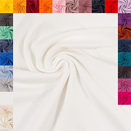 Swafing Heike Bündchenstoff Schlauchware Coupon (weiß, 0,5m) (011) - 27 verschiedene Farben von Generisch