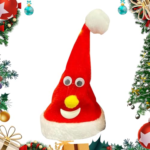 Swinging Christmas Hat Decorations - Cute Electric Shaking Christmas Hat - Seasonal Decor for Classroom School Birthday Living Room Holiday Thanksgiving Home Offices von Generisch