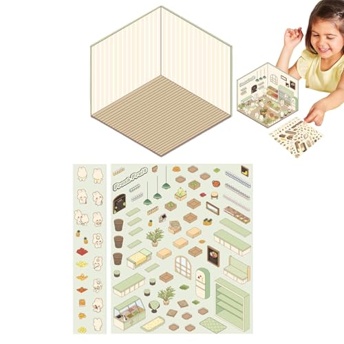 Szenenaufkleber | Lustige Scrapbook-Aufkleber Effekt – Scrapbook dekorative Aufkleber, machen Sie Ihre eigenen Hausaufkleber für Kinder, Stressabbau Aufkleber von Generisch