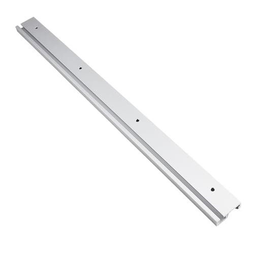 T-Gleis-Gehrungsschiene aus Aluminiumlegierung, mit Messskala, verstellbar in 600 mm Präzision, Holzbearbeitungslineal, passend für T-Schrauben, schnell wirkende Klemme für Tischlerei, Werkstatt von Generisch