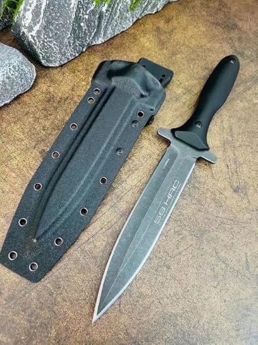 TEERMA BE9 - Großes Jagdmesser aus D2-Stahl - Feststehendes mit Scheide - Zweischneidiges Schwert mit G10-Griff - Full Tang Survival Messer für Outdoor Aktivitäten TEERMA BE9 - Großes Jagdmesser aus D2-Stahl - Feststehendes mit Scheide - Zweischneidiges Schwert mit G10-Griff - Full Tang Survival Messer für Outdoor Aktivitäten von Generisch
