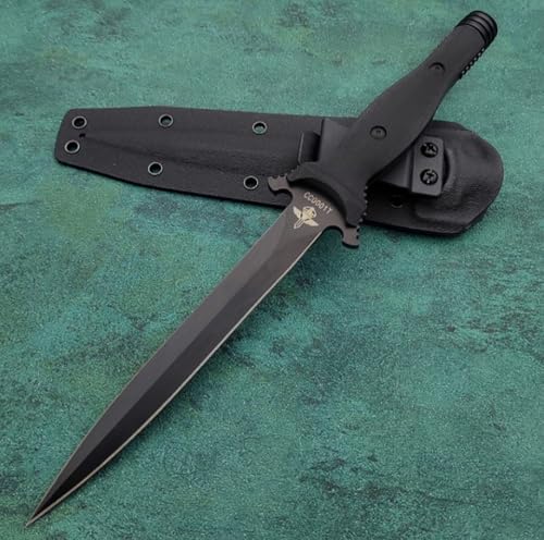 TEERMA BI7 - Großes Jagdmesser aus A2-Stahl - Feststehendes mit Scheide - Zweischneidiges Schwert mit G10-Griff - Full Tang Survival Messer für Outdoor Aktivitäten von Generisch