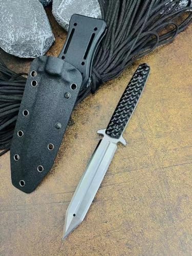 TEERMA DC1 - Großes Jagdmesser aus D2-Stahl - Feststehendes mit Scheide - Zweischneidiges Schwert mit G10-Griff - Full Tang Survival Messer für Outdoor Aktivitäten TEERMA DC1 - Großes Jagdmesser aus D2-Stahl - Feststehendes mit Scheide - Zweischneidiges Schwert mit G10-Griff - Full Tang Survival Messer für Outdoor Aktivitäten von Generisch