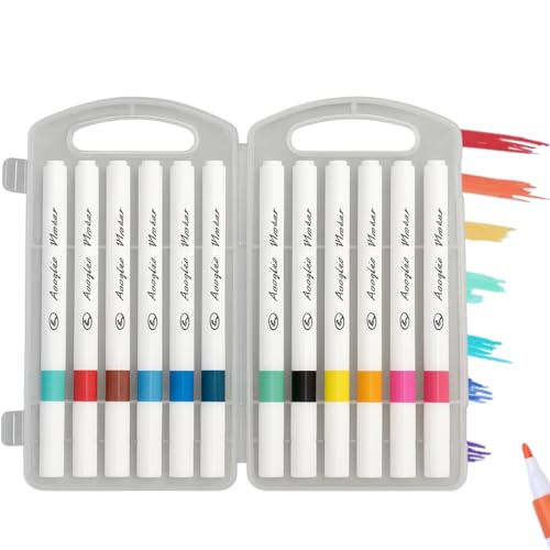 TEMMIA Acrylmarker Set – 12Farben Permanent Marker für Stein, Holz, Glas, Keramik, Metall & Kunststoff, wasserfest & deckend, ideal für DIY & Basteln, inkl. Aufbewahrungsbox von Generisch