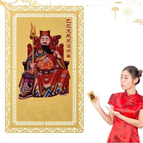 Tai Sui Karte, 2025 Jahr 'Schlangen-Amulett, -Brieftaschen-Dekoration | Chinesisches Neujahrsglück- , Glückskarte für Schutz und Unterstützung, Segen von Generisch