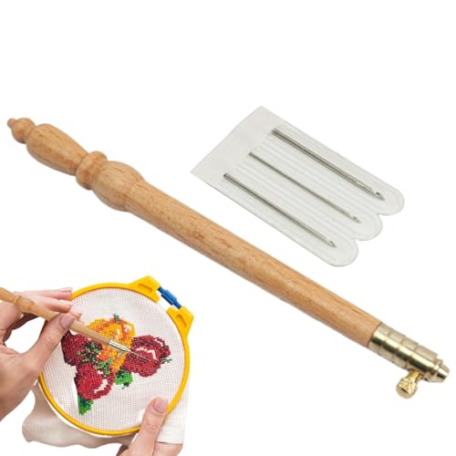 Tambour-Haken mit 3 Nadeln, Häkelnadel-Set - Stickerei-Perlen-Häkelnadel mit 3 Nadeln,Tambour Häkelnadel, Tambour Haken Perlenstickset zum Perlensticken, Basteln Tambour-Haken mit 3 Nadeln, Häkelnadel-Set - Stickerei-Perlen-Häkelnadel mit 3 Nadeln,Tambour Häkelnadel, Tambour Haken Perlenstickset zum Perlensticken, Basteln von Generisch