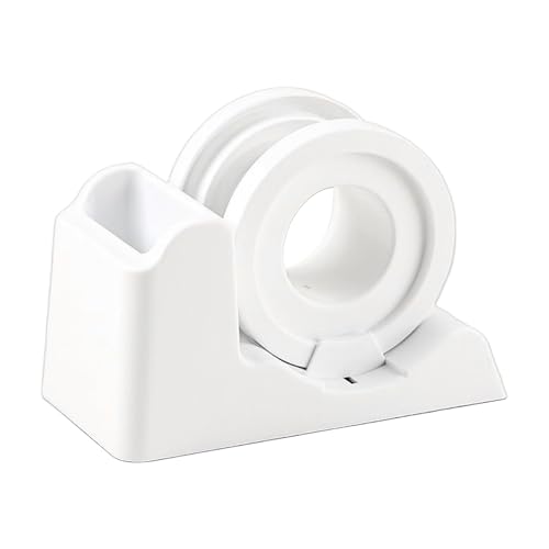 Tape Dispenser, Sticker Roll Holder, 4.33x6.1x3.23 Inches Non-Skid Weighted Base, Label Applicator, Compact Desktop Organization Tool for Packaging Use, Deliver, Grey von Generisch