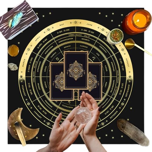 Tarot -Altar -Stoff - Quadratische Tarot -Pendelmatte | Delicate Divinations Tischdecke Velvet Witch Tarot Tuch für Altar | Mat Celtic Cross Tarot | Velvet Tarot Accessoires zum Lesen | Tarot -Altar -Stoff - Quadratische Tarot -Pendelmatte | Delicate Divinations Tischdecke Velvet Witch Tarot Tuch für Altar | Mat Celtic Cross Tarot | Velvet Tarot Accessoires zum Lesen | von Generisch