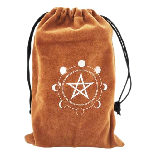 Tarot-Tasche - Samt-Kordelzugtasche | Mondstern Bedruckte Orakelkartentasche, Samt-Aufbewahrungstasche Mit Kordelzug Für Tarot-Enthusiasten, Kleine Samttasche Für Tarotkarten, Runen, Würfelaufbewahrun Tarot-Tasche - Samt-Kordelzugtasche | Mondstern Bedruckte Orakelkartentasche, Samt-Aufbewahrungstasche Mit Kordelzug Für Tarot-Enthusiasten, Kleine Samttasche Für Tarotkarten, Runen, Würfelaufbewahrun von Generisch