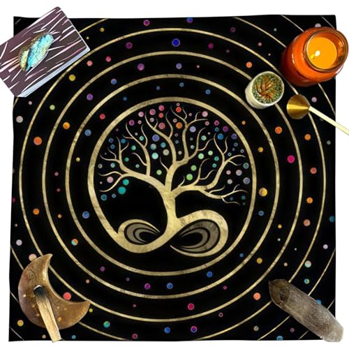 Tarot-Tischdecke, rutschfeste Tarotkartentischdecke, weiches Tarot-Zubehör, tragbare Tischdecke für Tarotkarten, Altaraktivitäten, Eingang von Generisch