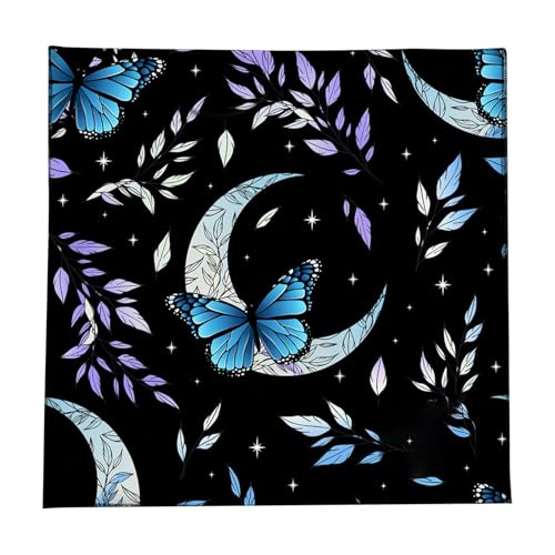 Tarot-Tischdecke - Hexen-Tischdecke, das Tuch verändern | Spirituelle Tischdecke für Heilige Orte, Schmetterlings- und Blumenmeer Tarot-Tischdecke Heilige Tischdecke, Wohnkultur Meer von Generisch