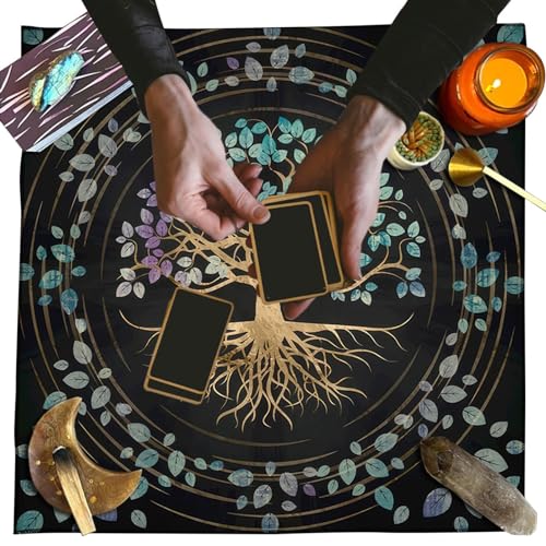 Tarot-Tuch für den Tisch, rutschfeste Tarotkartentischdecke, weiches Tarot-Zubehör, tragbare Tischdecke für Tarotkarten, Altaraktivitäten, Eingang Tarot-Tuch für den Tisch, rutschfeste Tarotkartentischdecke, weiches Tarot-Zubehör, tragbare Tischdecke für Tarotkarten, Altaraktivitäten, Eingang von Generisch