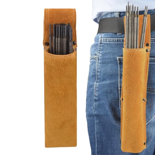 Tasche für Schweißwerkzeuge aus Rindsleder, robuster Bogenbehälter, feuerfestes Schweißer-Werkzeugset für Stangen-Aufbewahrungstasche, praktischer Hardware-Organizer, Werkstatt-Schweißzubehör Tasche für Schweißwerkzeuge aus Rindsleder, robuster Bogenbehälter, feuerfestes Schweißer-Werkzeugset für Stangen-Aufbewahrungstasche, praktischer Hardware-Organizer, Werkstatt-Schweißzubehör von Generisch