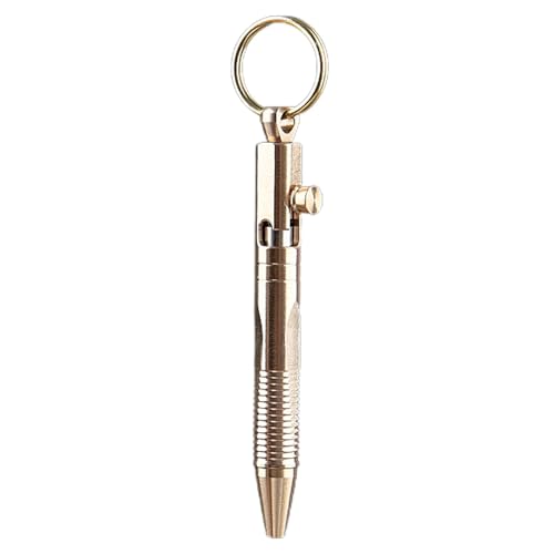Taschen-Kugelschreiber – Tragbarer Messing-Kugelschreiber Anhänger Schlüsselanhänger | glattes Schreiben Mini-Schlüsselanhänger für Verwandte, Partner, Kunden von Generisch