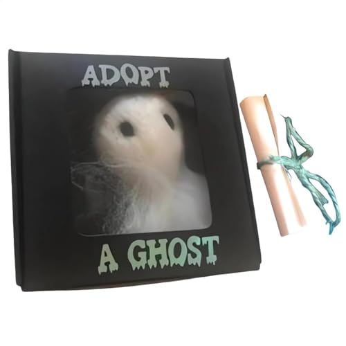 Taschengeist | Adoptieren Sie Einen Geist In Einer Box Mit Einer Kleinen Schriftrolle, EIN Übernatürliches Geister-Filzspielzeug, Eine Gruselige Halloween-Wollfilzpuppe, EIN Geisterpuppen-Adop von Generisch