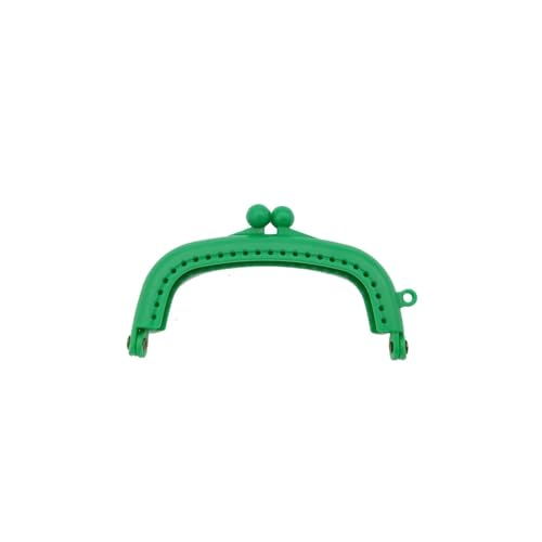 Taschenrahmen Verschluesse 8,5 cm Arc Harz Kunststoff Geldbörse Rahmen mit Loch Kuss Verschluss for Frauen Taschen Handtaschen DIY häkeln Tasche Machen Zubehör FüR DIY Handtasche(Green) von Generisch