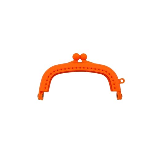Taschenrahmen Verschluesse 8,5 cm Arc Harz Kunststoff Geldbörse Rahmen mit Loch Kuss Verschluss for Frauen Taschen Handtaschen DIY häkeln Tasche Machen Zubehör FüR DIY Handtasche(Orange) von Generisch