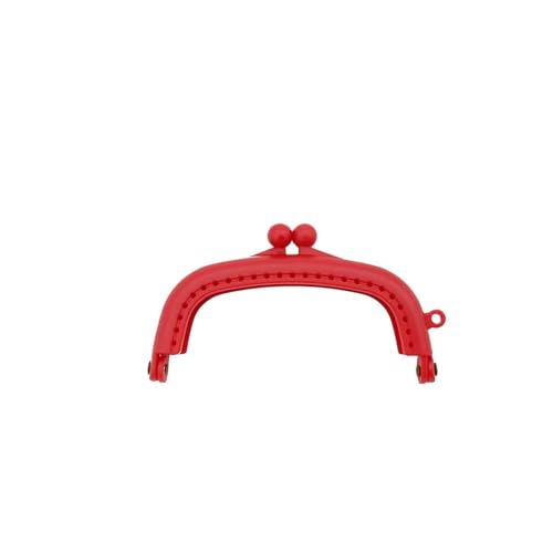 Taschenrahmen Verschluesse 8,5 cm Arc Harz Kunststoff Geldbörse Rahmen mit Loch Kuss Verschluss for Frauen Taschen Handtaschen DIY häkeln Tasche Machen Zubehör FüR DIY Handtasche(Red) von Generisch