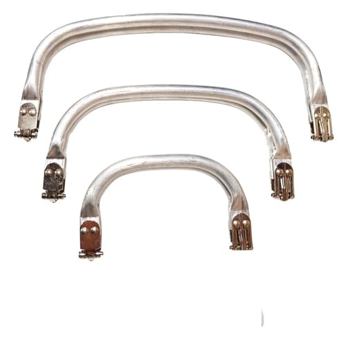 Taschenrahmen Verschluesse Metall Aluminium Rohr Rahmen Tasche Griff Zubehör Kupplung Tasche Teile Tasche Rahmen for Geldbörse Rahmen Aluminium Rohr Klemme FüR DIY Handtasche(Silver-M) von Generisch