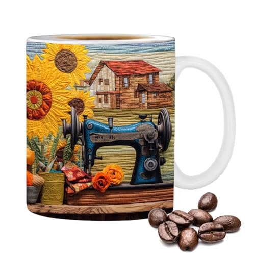 Tassen Nähmaschine - 3D -Keramikbecher mit gestepptem Druck | Kreatives Kitchen -Accessoire, lustige Geschenkidee für Näherin, Handwerker, Nähen oder Stickereien Tassen Nähmaschine - 3D -Keramikbecher mit gestepptem Druck | Kreatives Kitchen -Accessoire, lustige Geschenkidee für Näherin, Handwerker, Nähen oder Stickereien von Generisch