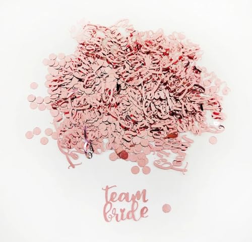 Team Bride Konfetti rosé, Tischdekoration, Junggesellinnenabschied, Brautparty Deko, JGA Dekoration Roségold, Pailletten, Hochzeit, Hochzeitskonfetti, Trauzeugin, Braut, Party, Tisch Schmuck von Generisch