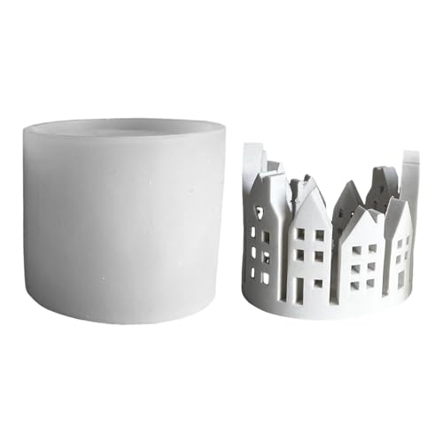 Teelicht-Kerzenhalter-Form,Kerzenhalter-Form - Ringhaus-Gipsformen - Epoxidharz-Zement-Gips-Gießformen, Heimdekoration, Kunsthandwerk, Ornamente von Generisch