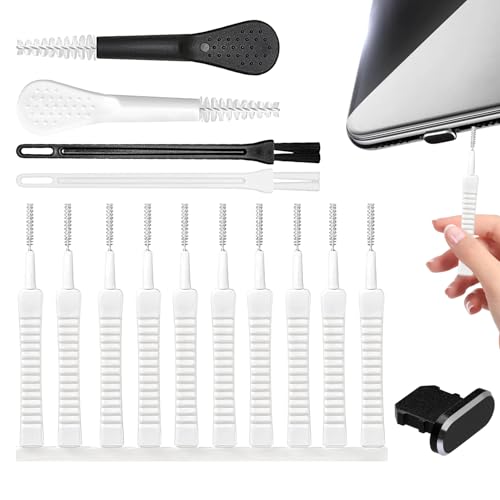 Telefonanschluss-Reinigungswerkzeug, Telefonlautsprecher-Reiniger, 15X/Set Handyloch-Staubreiniger, Elektronisches Reinigungsset, robuster Ladeanschluss-Reiniger, tragbarer Handy-Loch-Staubreiniger fü von Generisch