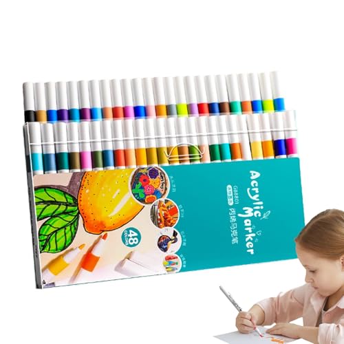 Tempera-Malstifte, Bequeme Filzstifte für Kinder - Malstifte, Kunstmaterial für Kunsthandwerk, schnell trocknende Marker für Stein, , Kalligraphie, Leinwand Tempera-Malstifte, Bequeme Filzstifte für Kinder - Malstifte, Kunstmaterial für Kunsthandwerk, schnell trocknende Marker für Stein, , Kalligraphie, Leinwand von Generisch