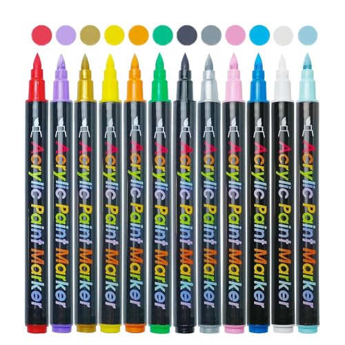 Temporäre Marker für die Haut, 12 Stück, hautsichere Marker, waschbar, abnehmbares Zeichenstift-Set für Erwachsene, Teenager, Frauen, Männer, Jugendliche, Freunde, Familie, Studenten, Temporäre Marker für die Haut, 12 Stück, hautsichere Marker, waschbar, abnehmbares Zeichenstift-Set für Erwachsene, Teenager, Frauen, Männer, Jugendliche, Freunde, Familie, Studenten, von Generisch