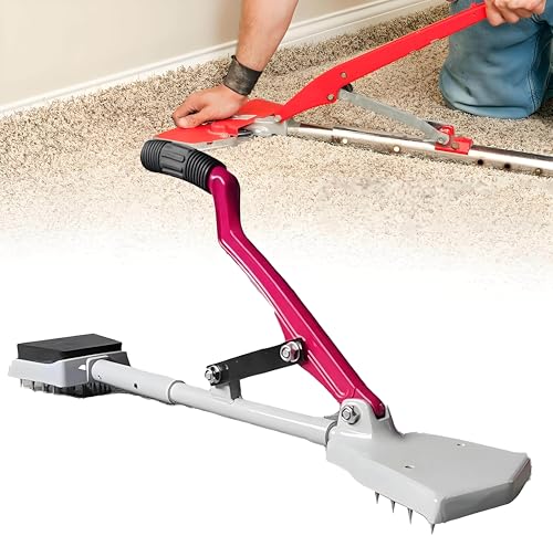 Teppichspanner-Werkzeugset, knieloses Installationswerkzeug mit 20 gehärteten Stahlnadeln, Dreifach-Nap-Griff-Design, One-Pull-Verriegelung für Bodenbeläge und Polster von Generisch