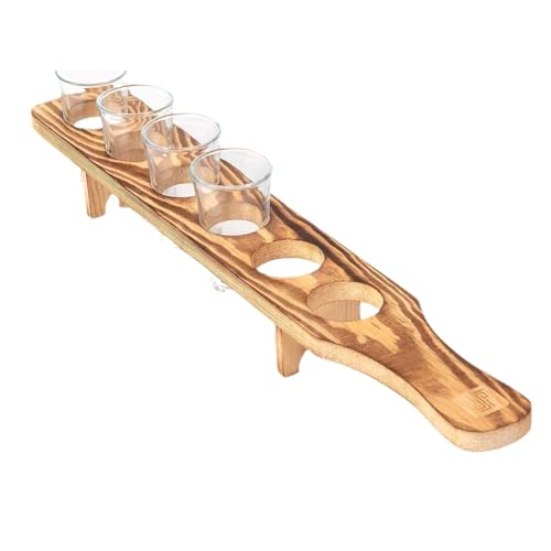 Tequila Shot Board - Getränke Servierbrett Organisator | SHOTBLUSS Cocktail Hoter | Tequila -Servierschale, Tequila -Glashalter, die Tablett für Bar Restaurant Party versammelt von Generisch