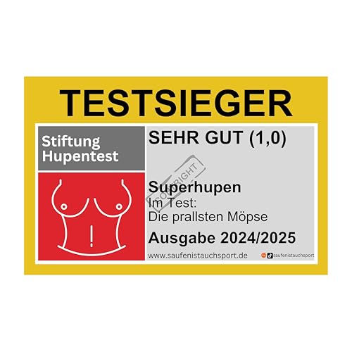 50x Testsieger Superhupen/Malle Aufkleber/Festival Sticker/Party Sticker/Sauf Sticker/Party/Flirten/Bier Sticker/Sauf Sticker/Saufen/Flirt Sticker (50) von Generisch