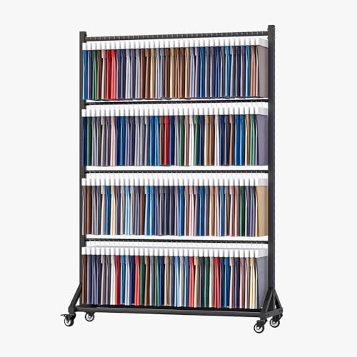 Textilrollen-Aufbewahrungsregal mit Rädern, bodenstehender Präsentationsständer für Vorhänge/Steppdecken/Decken, die Anzahl der horizontalen Stangen ist optional (Schwarz / 2,84 x 45 x 205 c Textilrollen-Aufbewahrungsregal mit Rädern, bodenstehender Präsentationsständer für Vorhänge/Steppdecken/Decken, die Anzahl der horizontalen Stangen ist optional (Schwarz / 2,84 x 45 x 205 c von Generisch
