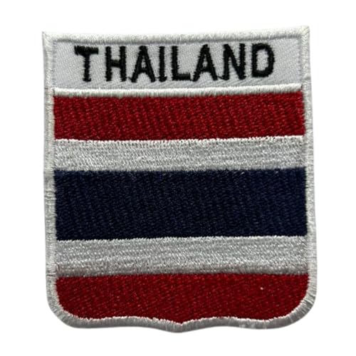 Thailand Embroidered Shield Flag with Name Patch Iron On/Sew On Badge National Symbol Military Patch for Clothing Backpacks Caps Thailand Embroidered Shield Flag with Name Patch Iron On/Sew On Badge National Symbol Military Patch for Clothing Backpacks Caps von Generisch