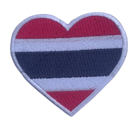 Thailand bestickte Herzflagge Patch - Aufbügler National Emblem Applikation - Taktischer Militär Patch für Jacken, Rucksäcke, Hüte - 6,5 x 7 cm Thailand bestickte Herzflagge Patch - Aufbügler National Emblem Applikation - Taktischer Militär Patch für Jacken, Rucksäcke, Hüte - 6,5 x 7 cm von Generisch