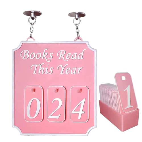 Theken-Bücherdekor, hängendes Bücherregal, Theke, Schild, Buchecken- , modernes Bücherregal, Bücher, die dieses Jahr gelesen werden, bis zu 999, Ornament für Leser, Bibliothek, Studium, Frauen von Generisch
