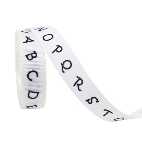 Themenband-Lineal, Schulbus, ABC, Bleistift, Rucksack, Bücher, Tafel, bedruckte Bastelbänder zum Verpacken von Kränzen zur Anerkennung der Lehrer (Schulthemen-Set) Eventkleid Für (B, 1.6cm x 10m) von Generisch