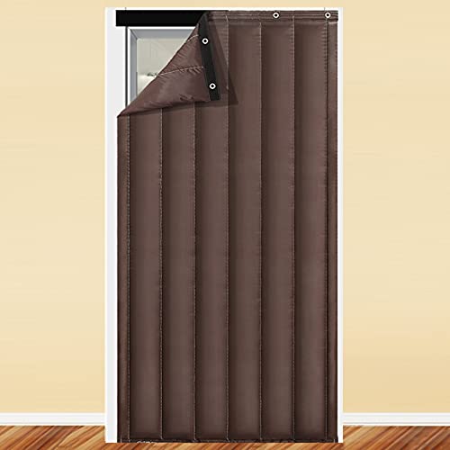 Thermoisolierte Verdunkelungsvorhänge für Türen, geräuschreduzierende Fliegengittertürvorhänge, tragbare Glasschiebetürabdeckung, Raumteiler für Kinderzimmer und Garage, 1 Panel Thermoisolierte Verdunkelungsvorhänge für Türen, geräuschreduzierende Fliegengittertürvorhänge, tragbare Glasschiebetürabdeckung, Raumteiler für Kinderzimmer und Garage, 1 Panel von Generisch