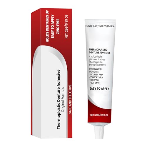 Thermoplastischer Zahnprothesenkleber, Haftcreme Für Zahnprothesen Extra Stark, 28g Langanhaltende Fixierung, Bequemer Weiches Biegsames Thermoplast Kleber, Schnelle, Sicherer Halt Für Ganztäg von Generisch