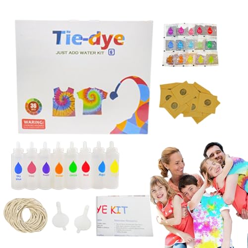Tie Dye Kit, Tie Spray, Crafting Paint Fabric Art Set, Suitable Expert Beginner Clothing Projects, Sturdy Outdoor School Family Home Use, Ideal for Scarves Socks Hats and More Tie Dye Kit, Tie Spray, Crafting Paint Fabric Art Set, Suitable Expert Beginner Clothing Projects, Sturdy Outdoor School Family Home Use, Ideal for Scarves Socks Hats and More von Generisch