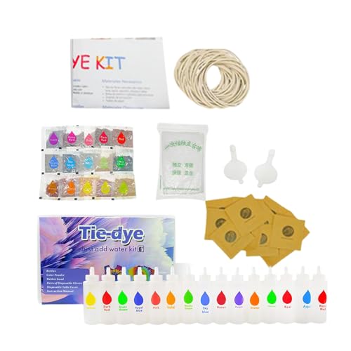 Tie Dye Kit, Tie Spray, Crafting Paint Fabric Art Set, Suitable Expert Beginner Clothing Projects, Sturdy Outdoor School Family Home Use, Ideal for Scarves Socks Hats and More Tie Dye Kit, Tie Spray, Crafting Paint Fabric Art Set, Suitable Expert Beginner Clothing Projects, Sturdy Outdoor School Family Home Use, Ideal for Scarves Socks Hats and More von Generisch
