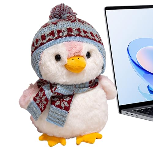Tiergefüllte Kissen, Wohnzimmer Pinguin Plüschpuppe Mit Und Schal, Niedliches Gefülltes Tierdekor, Weicher Plüschstoff, Leicht Zu Reinigen, 28x20 cm, Für Wohnzimmer Oder Bett Tiergefüllte Kissen, Wohnzimmer Pinguin Plüschpuppe Mit Und Schal, Niedliches Gefülltes Tierdekor, Weicher Plüschstoff, Leicht Zu Reinigen, 28x20 cm, Für Wohnzimmer Oder Bett von Generisch