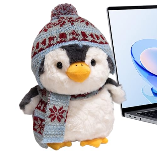 Tiergefüllte Kissen, Wohnzimmer Pinguin Plüschpuppe Mit Und Schal, Niedliches Gefülltes Tierdekor, Weicher Plüschstoff, Leicht Zu Reinigen, 28x20 cm, Für Wohnzimmer Oder Bett Tiergefüllte Kissen, Wohnzimmer Pinguin Plüschpuppe Mit Und Schal, Niedliches Gefülltes Tierdekor, Weicher Plüschstoff, Leicht Zu Reinigen, 28x20 cm, Für Wohnzimmer Oder Bett von Generisch