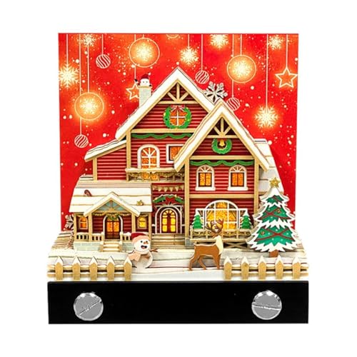 Time Piece Kalender 2026, Schreibtischkalender mit LED-Licht, 3D-Kalender, Papierschnitzerei, Kunst, Notizblock, Geschenk für Weihnachten, Einweihungsfeier, Schreibtischdekoration (mit Licht, mit von Generisch