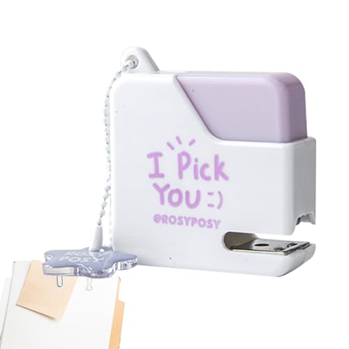 Tiny Stapler - ABS süßer Stapler mit Grundnahrungsmitteln | Kleines Büroversorgungskit für Schul- und Arbeitsplatz, tragbarer Heftstapler für Schüler, Lehrer 4x4,5 cm/1,57 x 1,77 Zoll von Generisch
