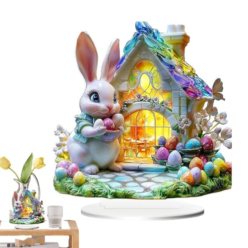 Tisch-Häschen-Dekoration, Acryl Osterhase Deko, Frühlings-Innendekoration, Osterhasen-Figur, Ostereier Hasenornament, Ostertischdekoration, Cartoon-Osterhasen-Statue, Osterhasen-Ei-Statue aus Acryl Tisch-Häschen-Dekoration, Acryl Osterhase Deko, Frühlings-Innendekoration, Osterhasen-Figur, Ostereier Hasenornament, Ostertischdekoration, Cartoon-Osterhasen-Statue, Osterhasen-Ei-Statue aus Acryl von Generisch