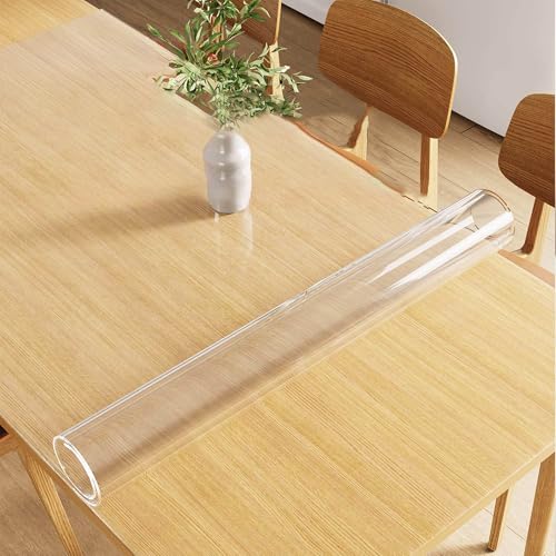 Tischabdeckung, 1 mm dick, wasserdicht, PVC, für Esstisch, Nachttisch, Couchtisch, transparent, 76,2 x 140,7 cm Tischabdeckung, 1 mm dick, wasserdicht, PVC, für Esstisch, Nachttisch, Couchtisch, transparent, 76,2 x 140,7 cm von Generisch