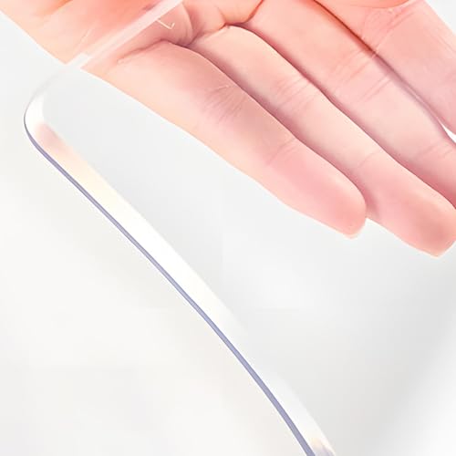 Tischabdeckung, wasserabweisend, transparent, rechteckig, Anti-Öl, Schreibtischunterlage für Couchtisch und Schreibtisch, 1,5 mm dick, 25,4 x 114,4 cm Tischabdeckung, wasserabweisend, transparent, rechteckig, Anti-Öl, Schreibtischunterlage für Couchtisch und Schreibtisch, 1,5 mm dick, 25,4 x 114,4 cm von Generisch