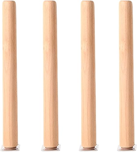 Tischbeine, 4 Stück, Massivholz-Möbelbeine, Ersatz-Schreibtischbeine, Couchtischbeine, Schrankbeine, Möbelfüße mit Montageplatten und Schrauben, Holz, 50 cm (3 (Holz 2 Tischbeine, 4 Stück, Massivholz-Möbelbeine, Ersatz-Schreibtischbeine, Couchtischbeine, Schrankbeine, Möbelfüße mit Montageplatten und Schrauben, Holz, 50 cm (3 (Holz 2 von Generisch