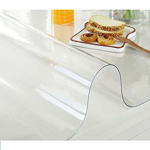 Tischdecke, transparent, wasserdicht, abwischbar, PVC-Schutz für Esszimmer/Küche, rechteckig, 1,5 mm dick, Größe 70 x 220 cm Tischdecke, transparent, wasserdicht, abwischbar, PVC-Schutz für Esszimmer/Küche, rechteckig, 1,5 mm dick, Größe 70 x 220 cm von Generisch